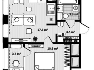 1-комн., 38.32 м², 2/22 этаж