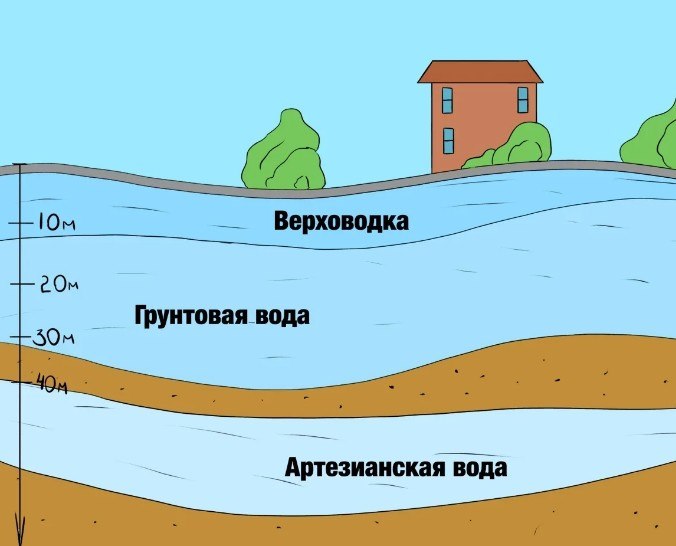 Уровень грунтовых вод может быть разным даже на смежных участках. Фото: zen.yandex.ua