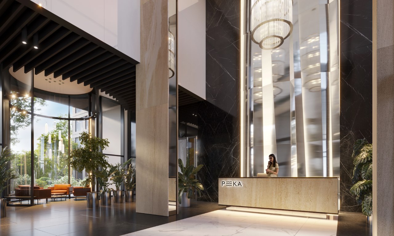 Лобби в клубном квартале Река. Второй квартал. Фото: Донстрой